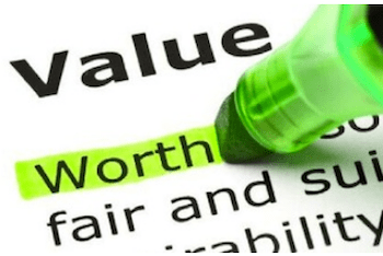 The difference between business profit and value
